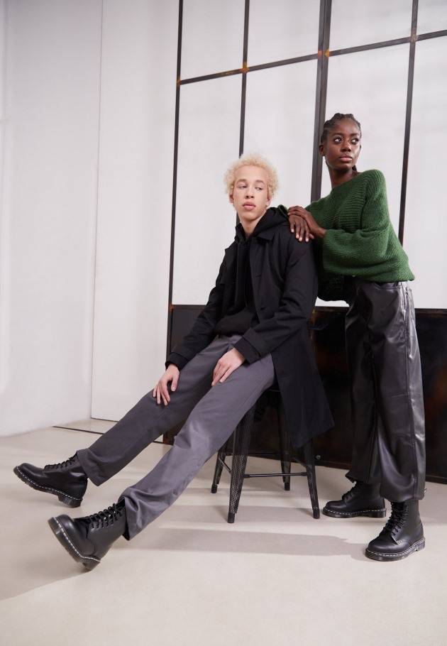 Lisboa Dr.martens Portugal 1460 Botins Com Atacadores Preto Preto