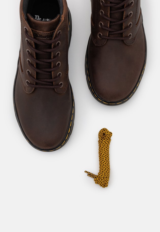 Outlet Castanho Escuro Dr.martens Portugal Bonny Botins Unissex Com Atacadores Castanhos