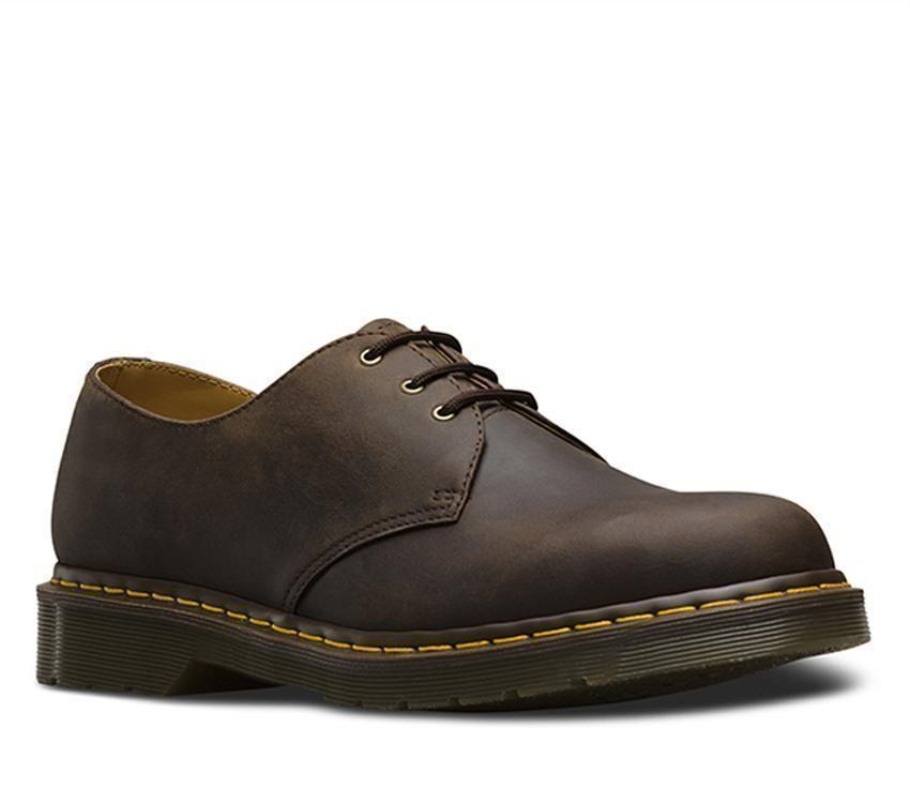 Outlet Castanho Escuro Cavalo Louco Dr.martens Portugal 1461 Cavalo Louco Branco