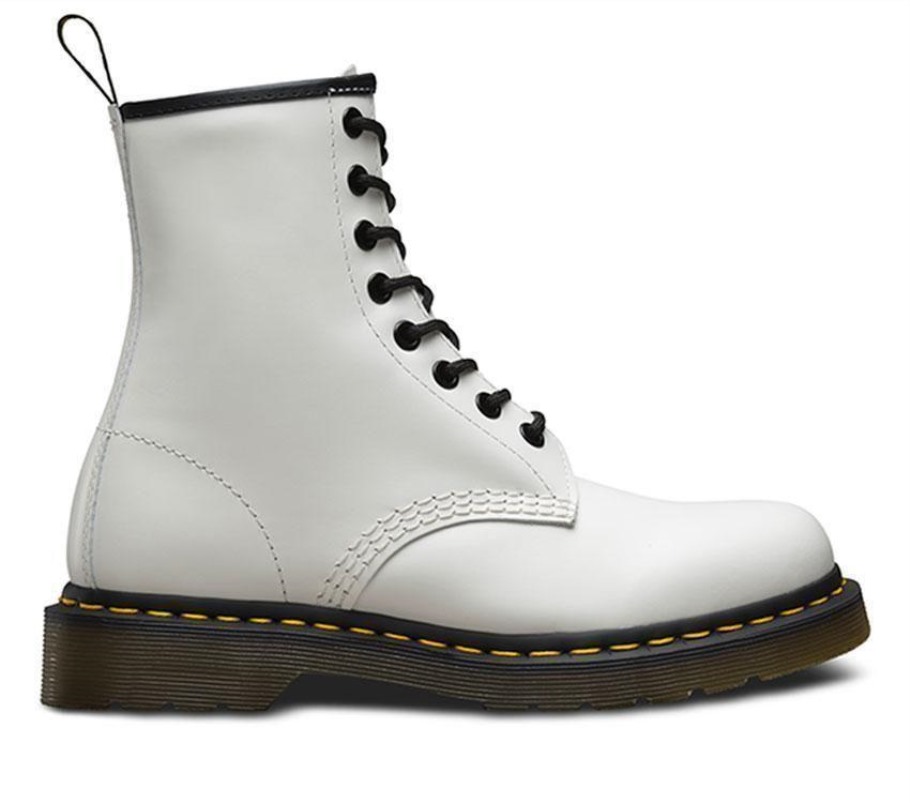 Dr.martens Portugal 1460 Liso Branco Liso Preto Tomada
