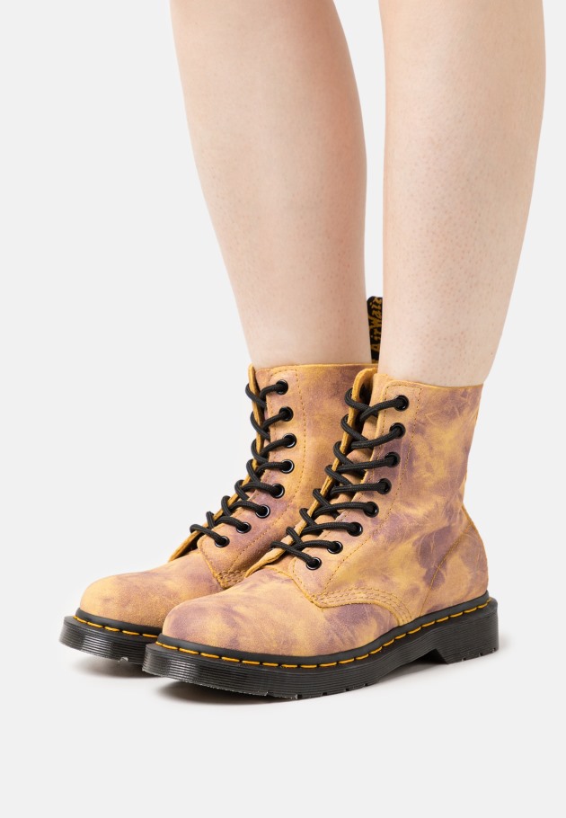 Outlet Amarelo Queimado Dr.martens Portugal 1460 Pascal Botins Amarelos Com Atacadores