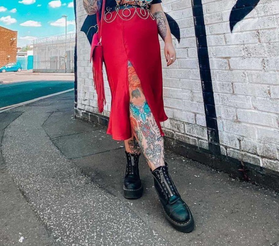 Sinclair Dr.martens Portugal Black Aunty Sally Red Outlet