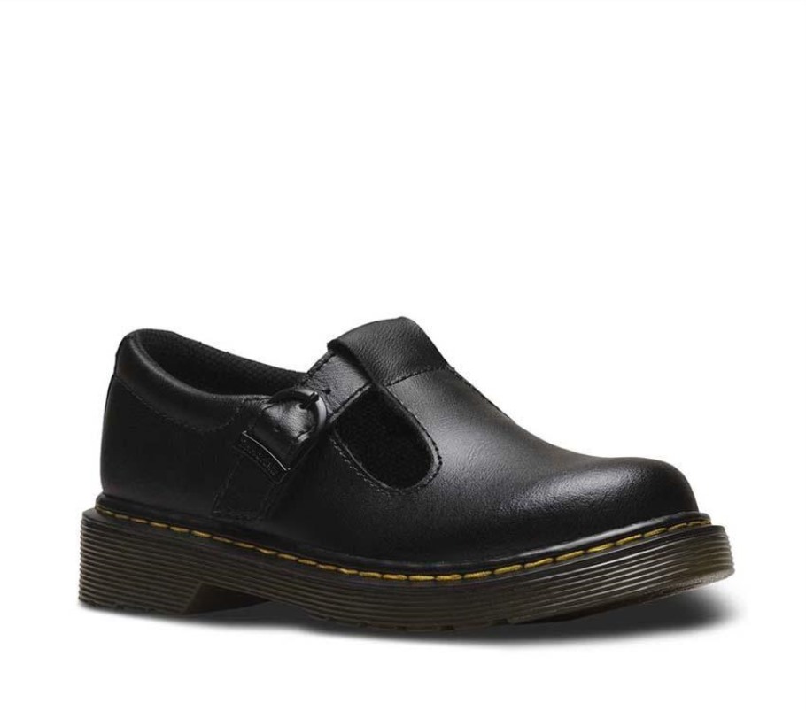 Outlet Black Dr.martens Portugal Junior Polley T Bar Black