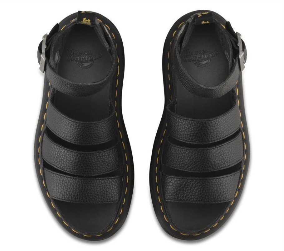 Lisboa Dr.martens Portugal Clarissa Ii Quad Black Napa Moída Preta