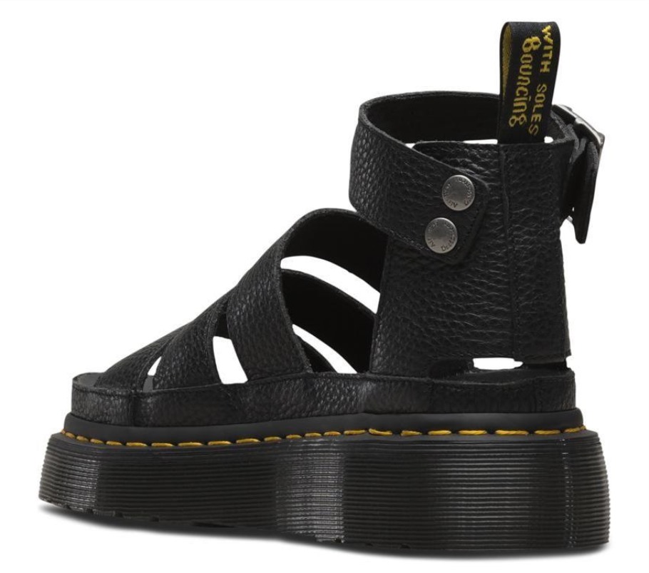 Lisboa Dr.martens Portugal Clarissa Ii Quad Black Napa Moída Preta