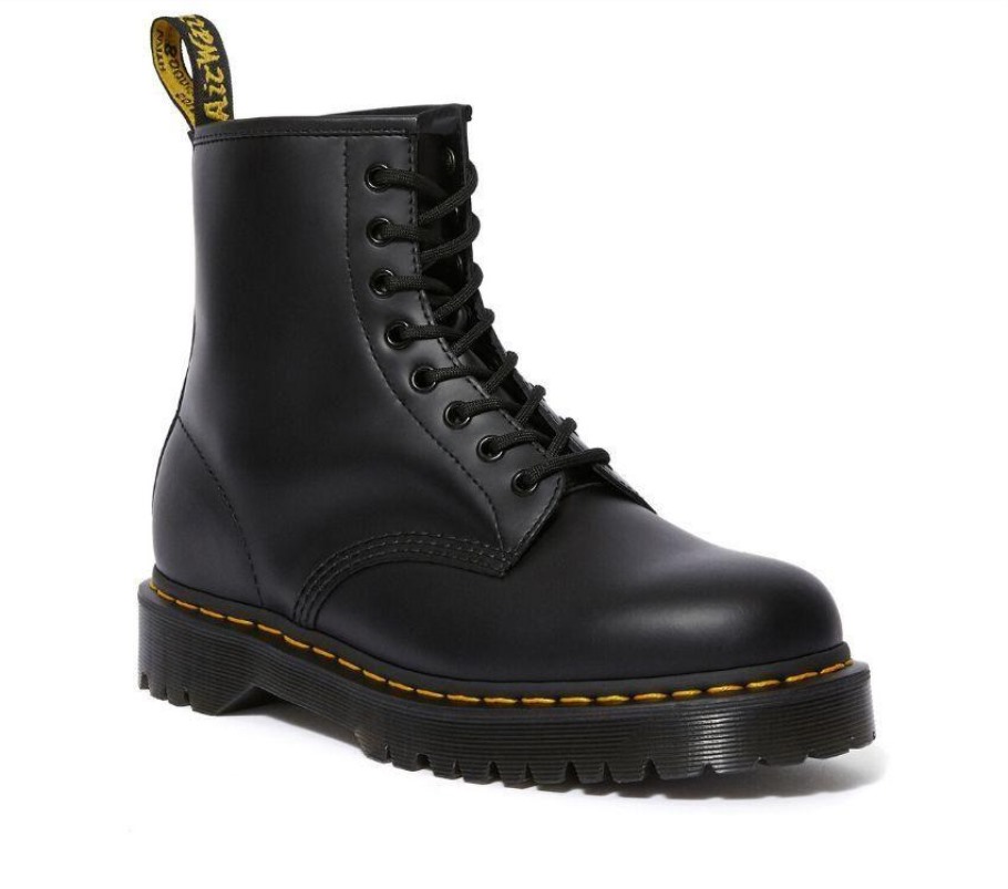 Tomada Preta Dr.martens Portugal 1460 Bex Liso Preto Liso