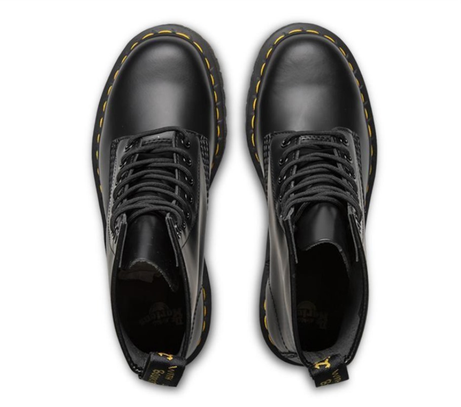 Tomada Preta Dr.martens Portugal 1460 Bex Liso Preto Liso
