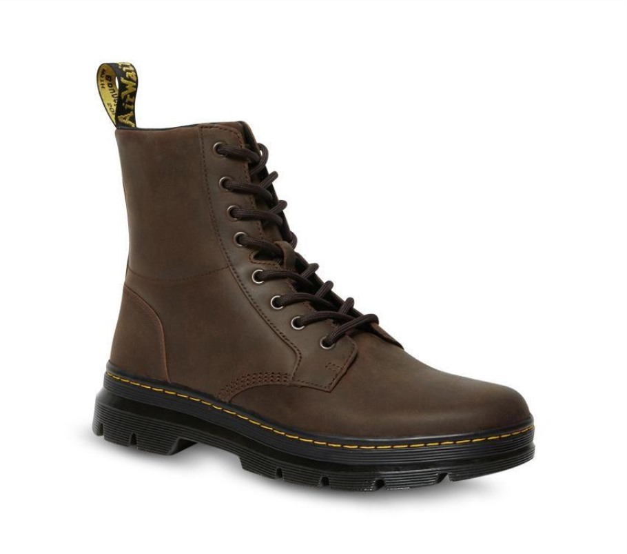 Pentes Bota De Cavalo Louco Dr.martens Portugal Castanho Escuro Crazy Horse Outlet Preto