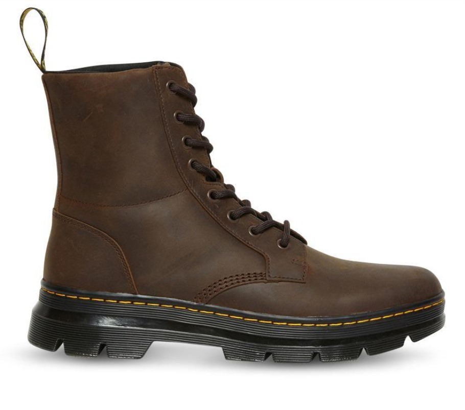Pentes Bota De Cavalo Louco Dr.martens Portugal Castanho Escuro Crazy Horse Outlet Preto