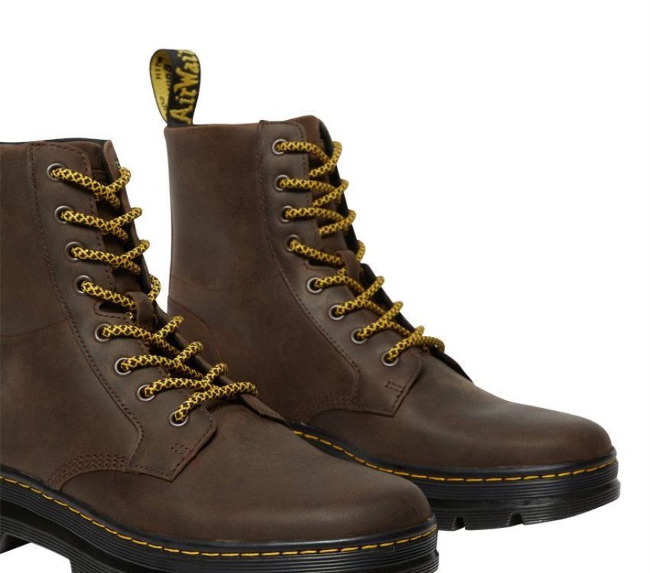 Pentes Bota De Cavalo Louco Dr.martens Portugal Castanho Escuro Crazy Horse Outlet Preto