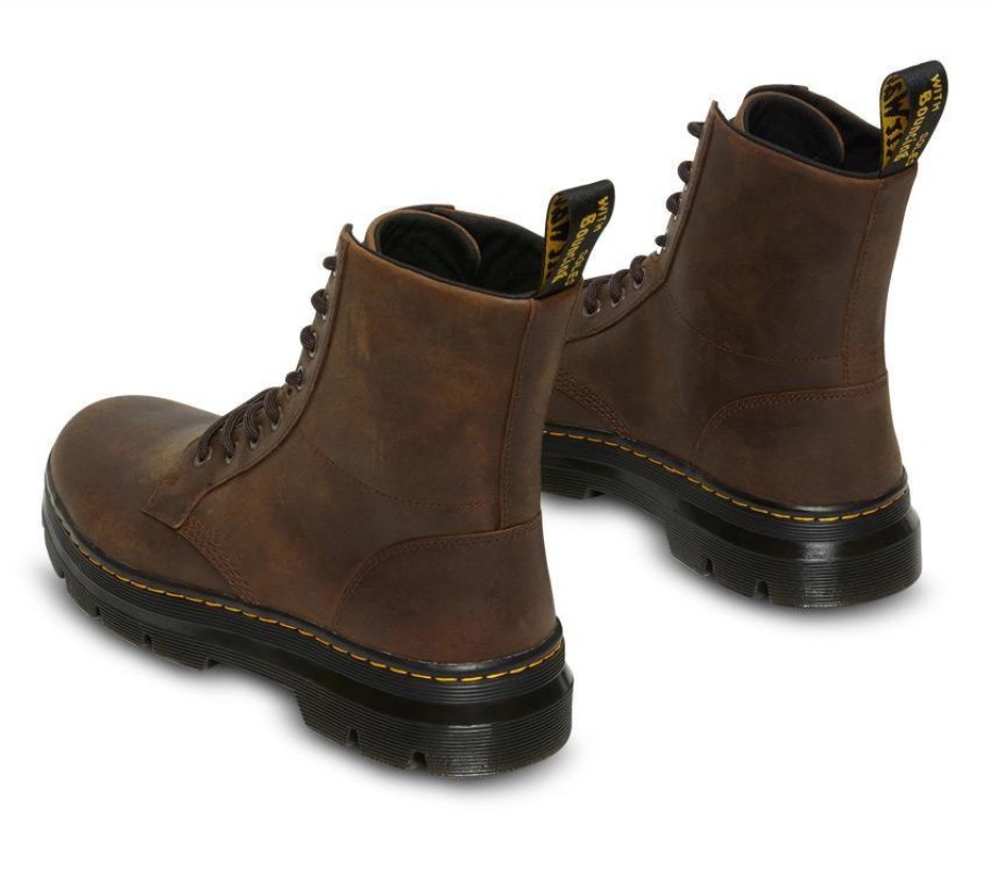 Pentes Bota De Cavalo Louco Dr.martens Portugal Castanho Escuro Crazy Horse Outlet Preto