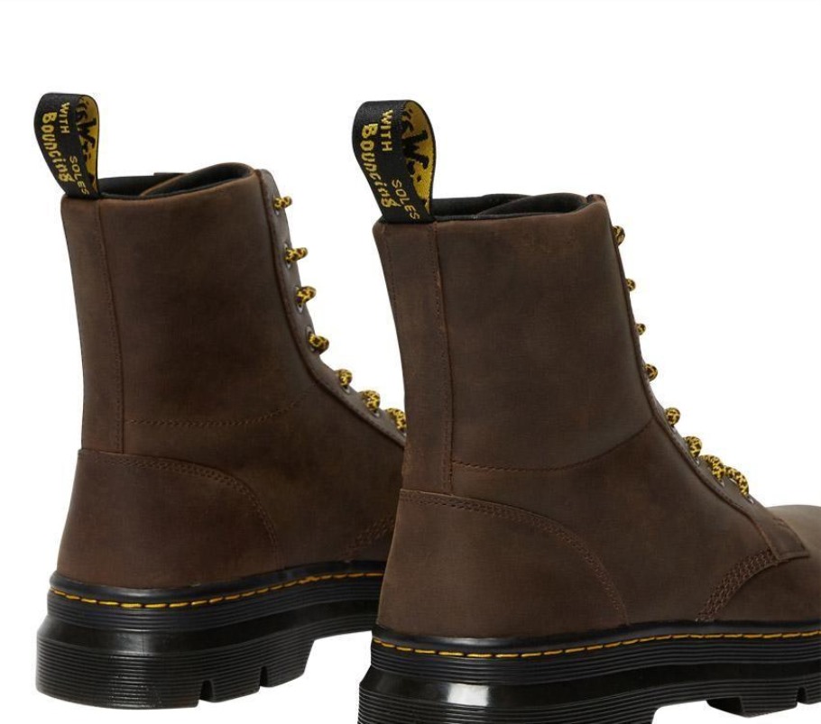 Pentes Bota De Cavalo Louco Dr.martens Portugal Castanho Escuro Crazy Horse Outlet Preto