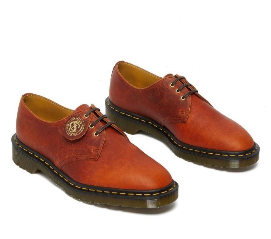 Lisboa Dr.martens Portugal 1461 Oil Leather Oxford Dark Tan Tan