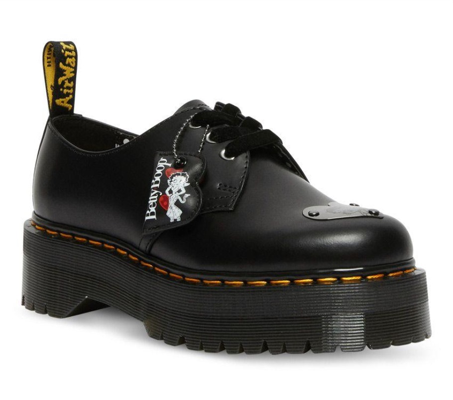 Lisboa Black Dr.martens Portugal Betty Boop 1461 Quad Black