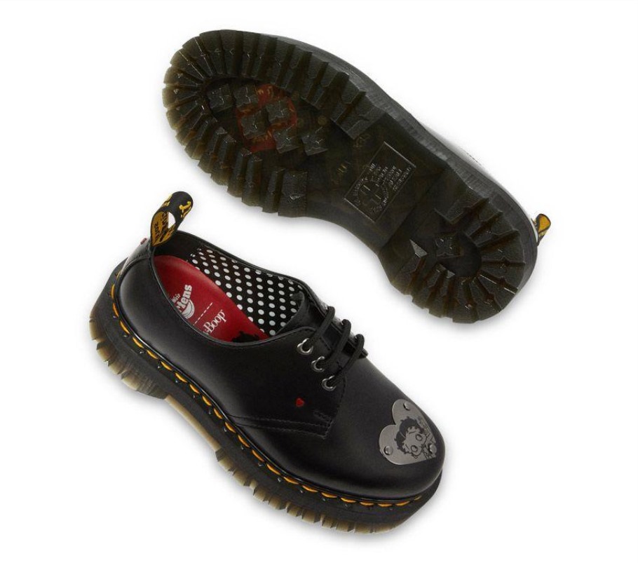 Lisboa Black Dr.martens Portugal Betty Boop 1461 Quad Black