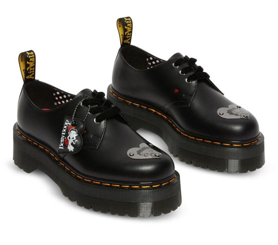 Lisboa Black Dr.martens Portugal Betty Boop 1461 Quad Black