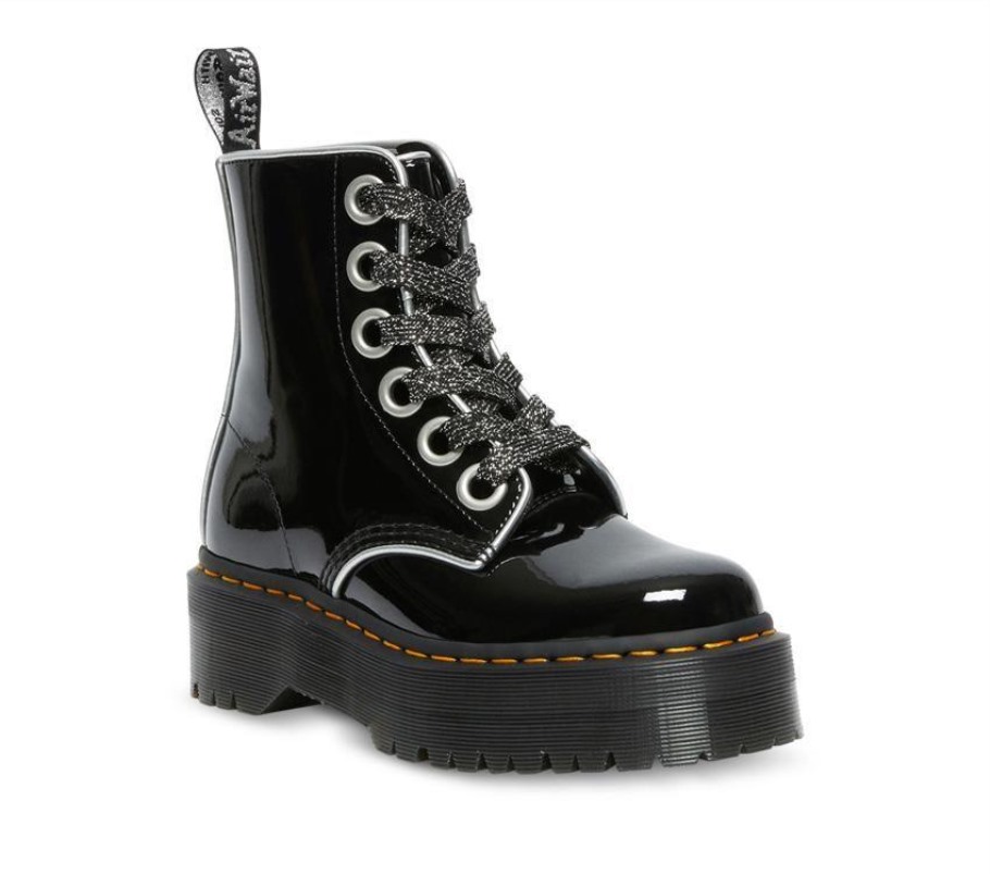 Preto Dr.martens Portugal Molly Patente Lamper Outlet Preto