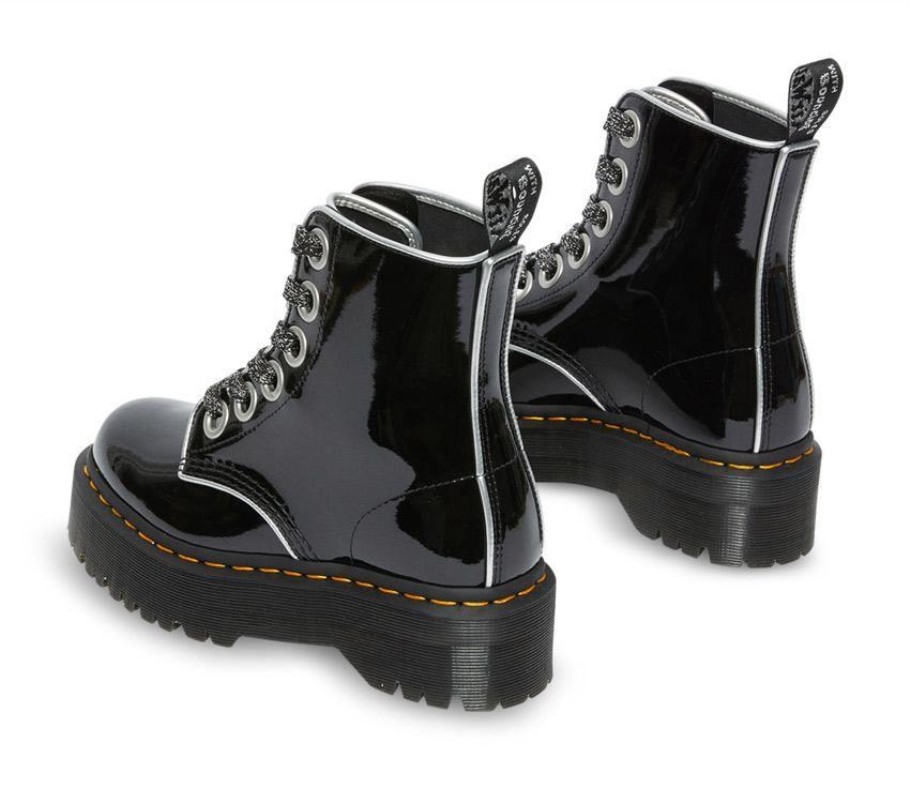 Preto Dr.martens Portugal Molly Patente Lamper Outlet Preto
