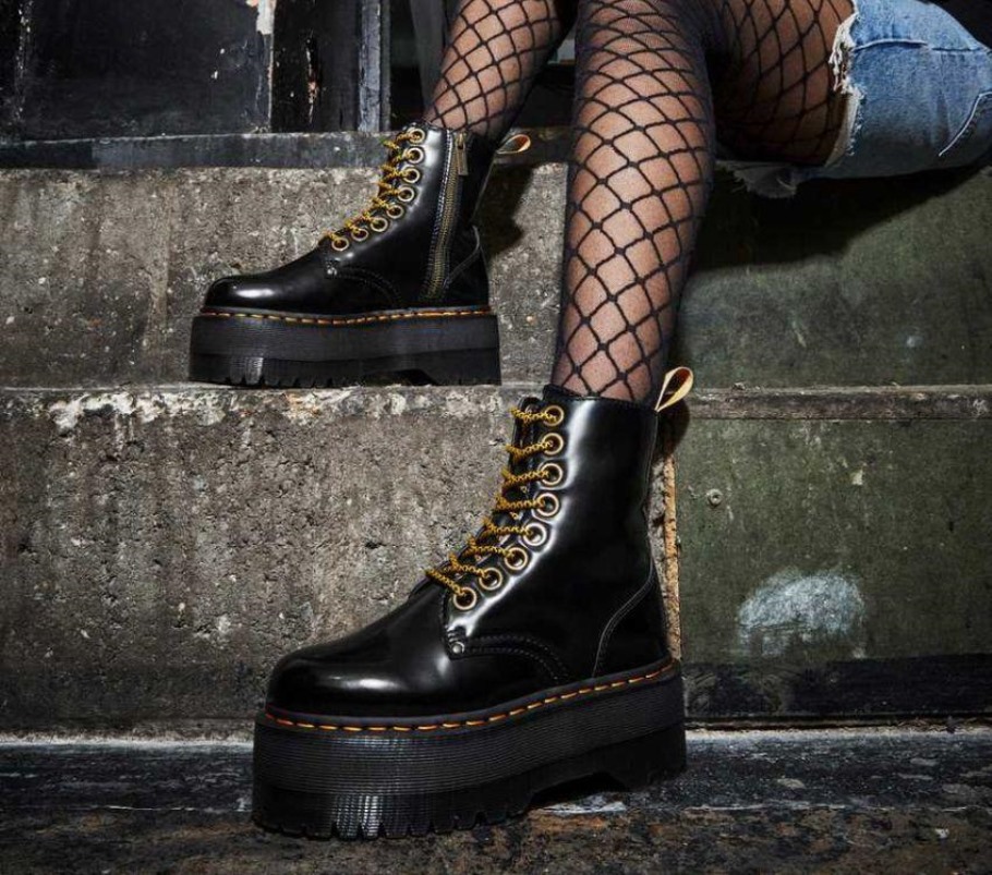 Preto Oxford Dr.martens Portugal Vegan Jadon Max Outlet Preto