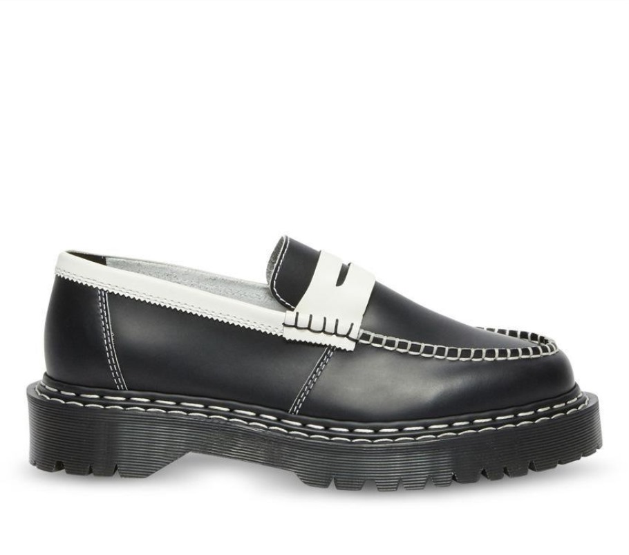 Mocassim Preto Lisboa Preto E Branco Dr.martens Portugal Penton Bex Ds Mocassim
