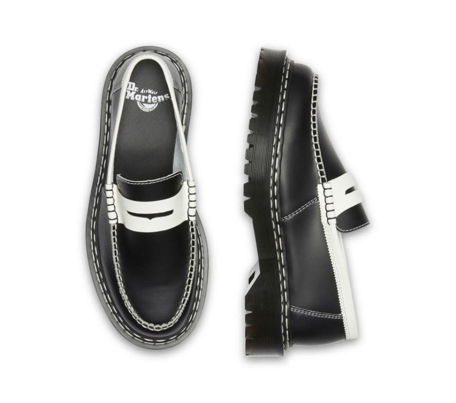 Mocassim Preto Lisboa Preto E Branco Dr.martens Portugal Penton Bex Ds Mocassim
