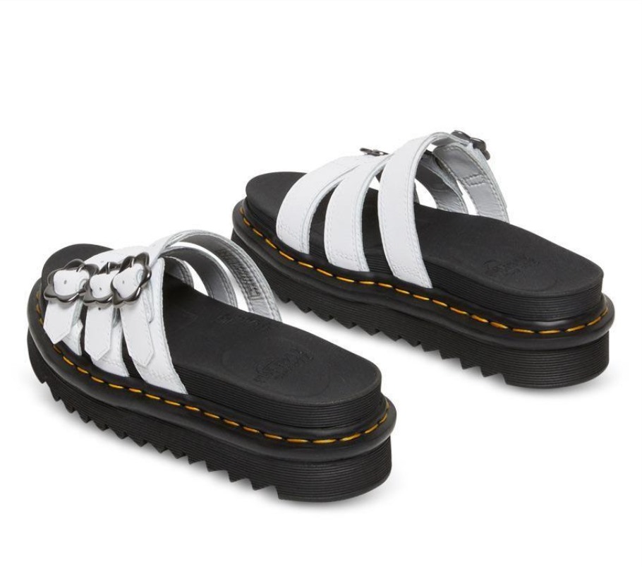 Outlet Blaire Floral Slide Dr.martens Portugal Branco Hidro Branco