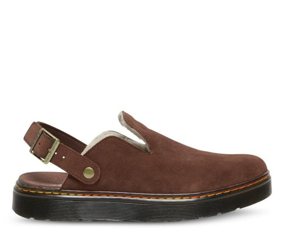 Black Outlet Carlson Suede Mule Dr.martens Portugal Castanho Escuro