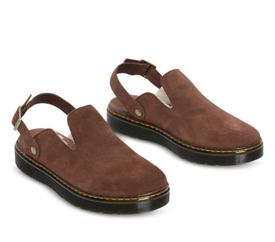 Black Outlet Carlson Suede Mule Dr.martens Portugal Castanho Escuro