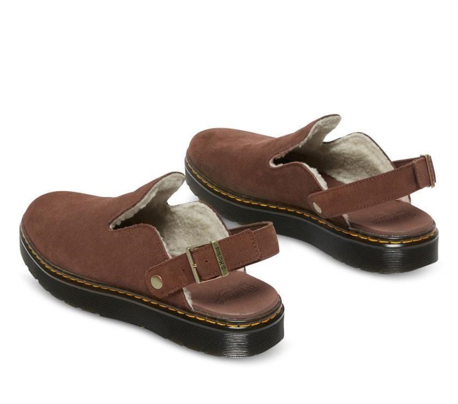 Black Outlet Carlson Suede Mule Dr.martens Portugal Castanho Escuro