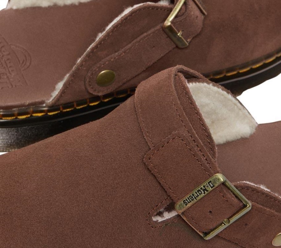 Black Outlet Carlson Suede Mule Dr.martens Portugal Castanho Escuro