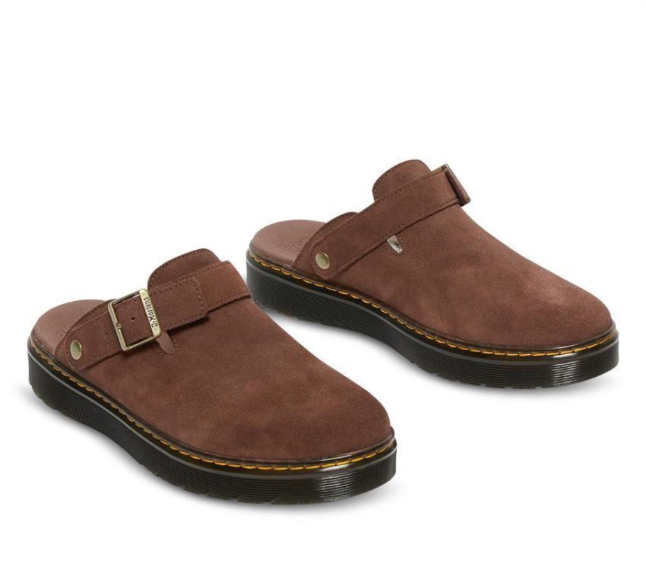 Black Outlet Carlson Suede Mule Dr.martens Portugal Castanho Escuro