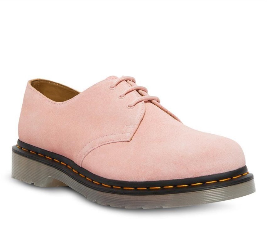 Outlet Giz Rosa Dr.martens Portugal 1461 Sapato Camurça Gelado Rosa