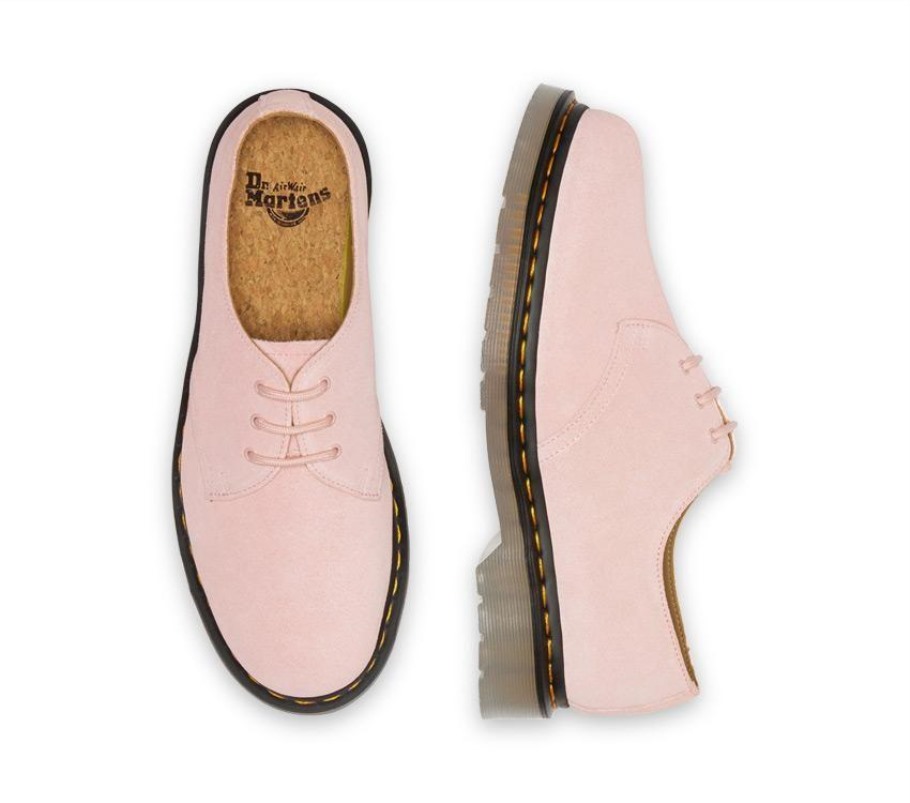 Outlet Giz Rosa Dr.martens Portugal 1461 Sapato Camurça Gelado Rosa
