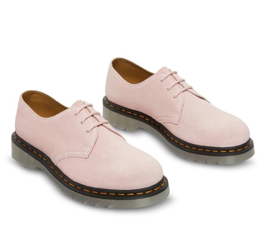 Outlet Giz Rosa Dr.martens Portugal 1461 Sapato Camurça Gelado Rosa