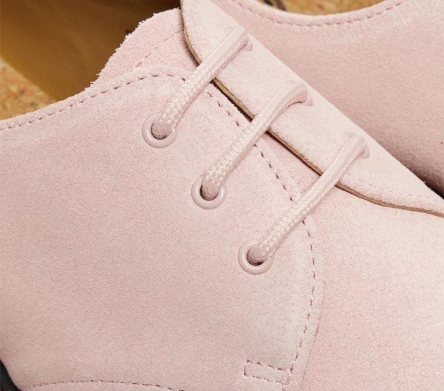 Outlet Giz Rosa Dr.martens Portugal 1461 Sapato Camurça Gelado Rosa