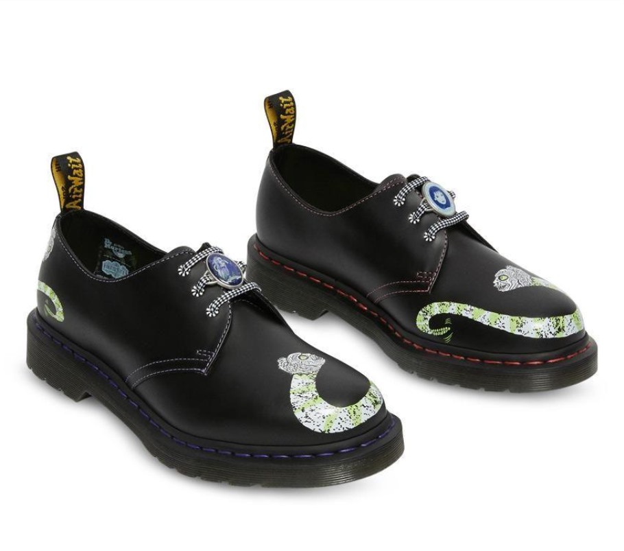 Black Lisboa Dr.martens Portugal 1461 Beetlejuice Black Smooth Backhand