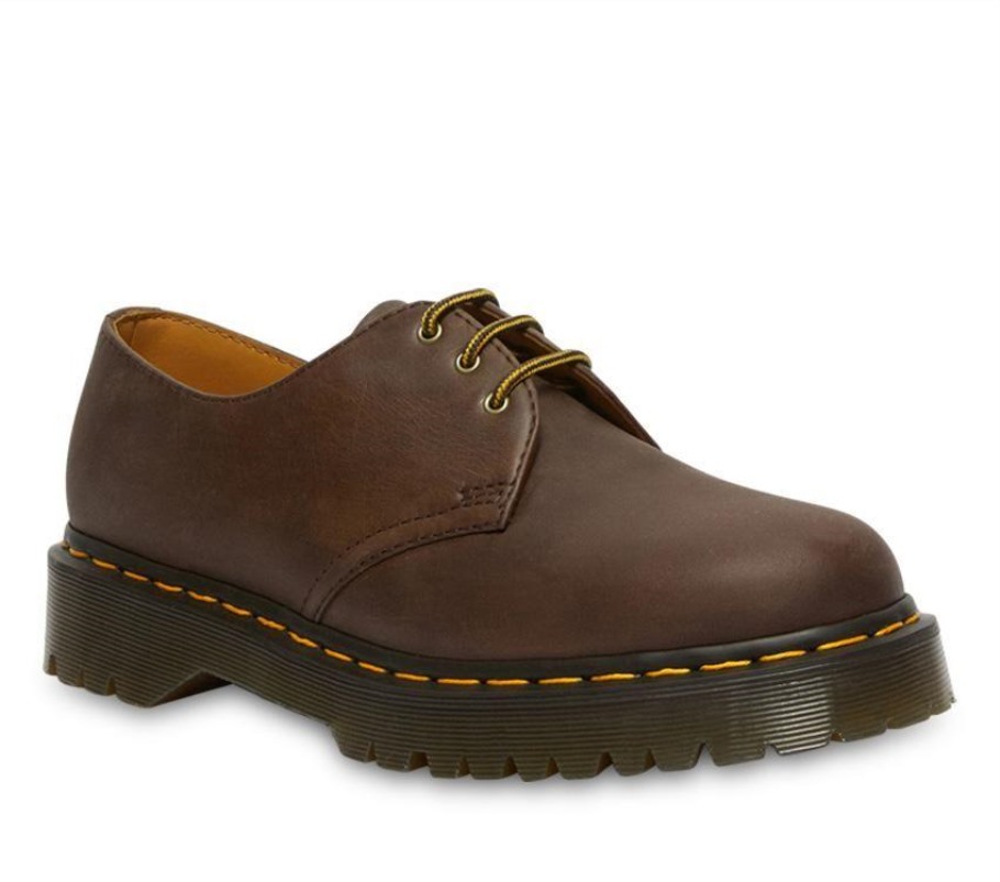 Lisboa Dr.martens Portugal 1461 Bex Cavalo Louco Castanho Escuro Cavalo Louco Preto