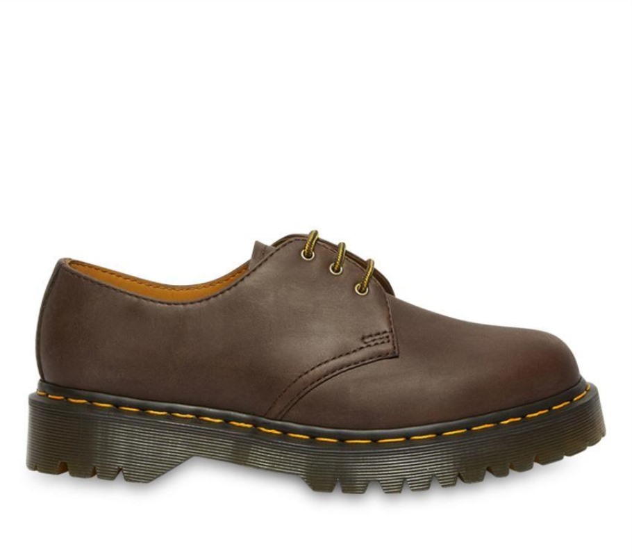 Lisboa Dr.martens Portugal 1461 Bex Cavalo Louco Castanho Escuro Cavalo Louco Preto