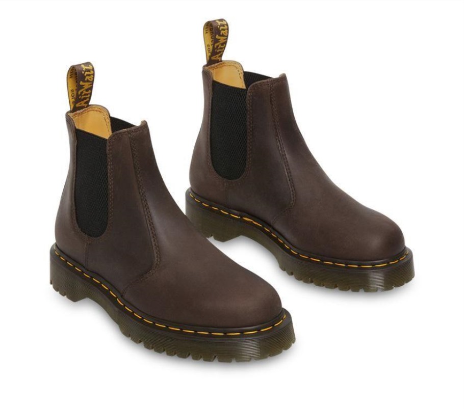 Dr.martens Portugal 2976 Bex Crazy Horse Chelsea Boot Marrom Escuro Crazy Horse Outlet Preto