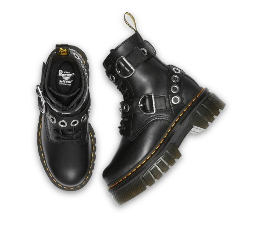 Lisboa Dr.martens Portugal Audrick Hardware Plataforma Preto Preto