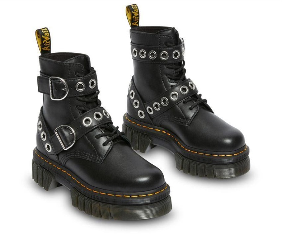 Lisboa Dr.martens Portugal Audrick Hardware Plataforma Preto Preto