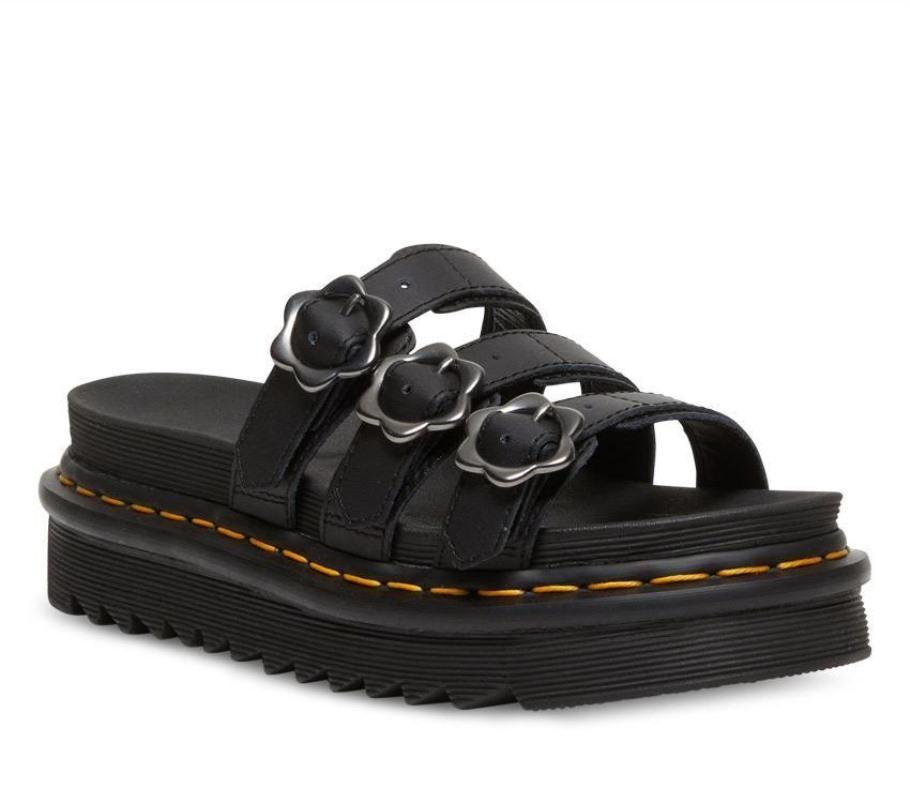 Lisboa Dr.martens Portugal Blaire Floral Slide Black Hidro Black
