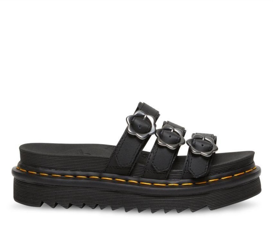 Lisboa Dr.martens Portugal Blaire Floral Slide Black Hidro Black