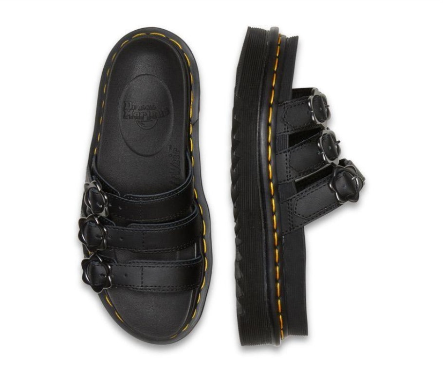 Lisboa Dr.martens Portugal Blaire Floral Slide Black Hidro Black