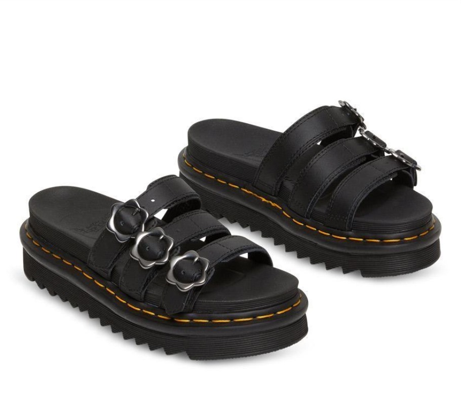 Lisboa Dr.martens Portugal Blaire Floral Slide Black Hidro Black