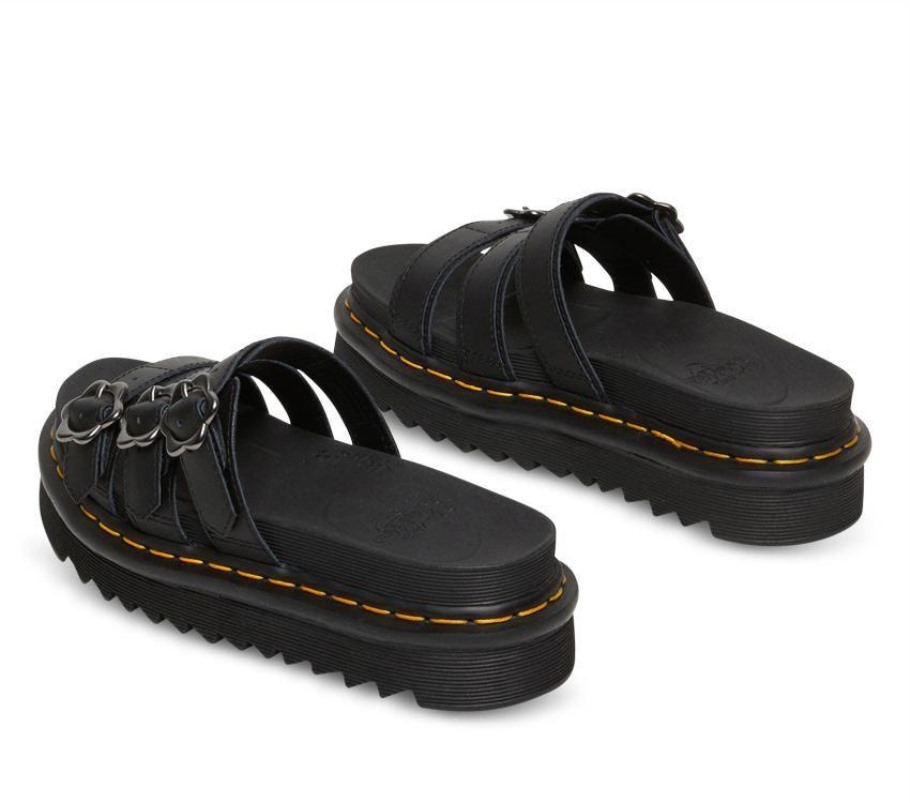 Lisboa Dr.martens Portugal Blaire Floral Slide Black Hidro Black