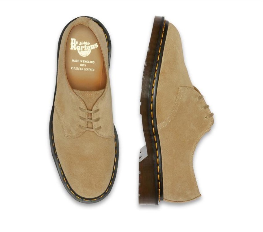 Lisboa Dr.martens Portugal Made In Inglaterra 1461 Nubuck Amêndoa Bege Bege