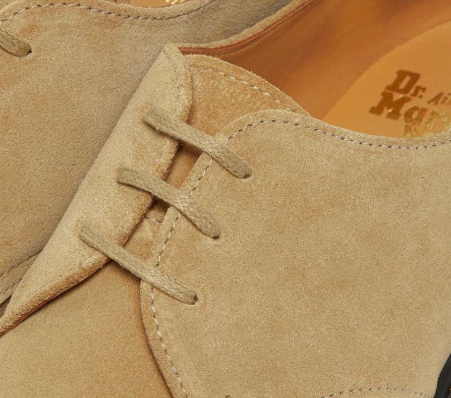 Lisboa Dr.martens Portugal Made In Inglaterra 1461 Nubuck Amêndoa Bege Bege