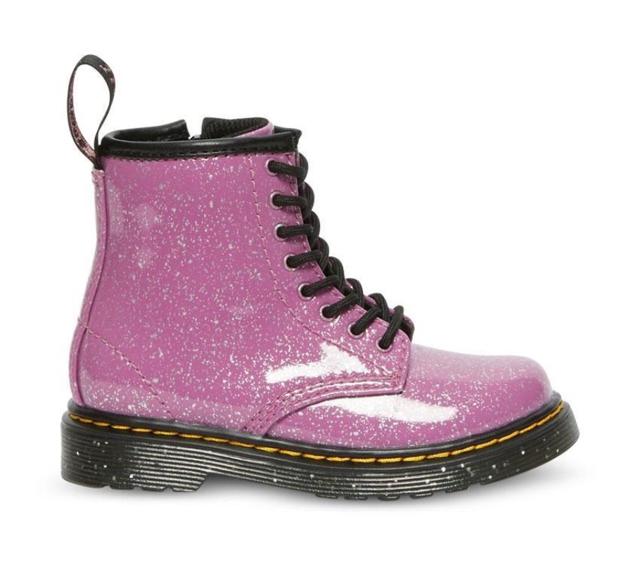 Dr.martens Portugal Toddler 1460 Glitter Rosa Escuro Outlet Preto