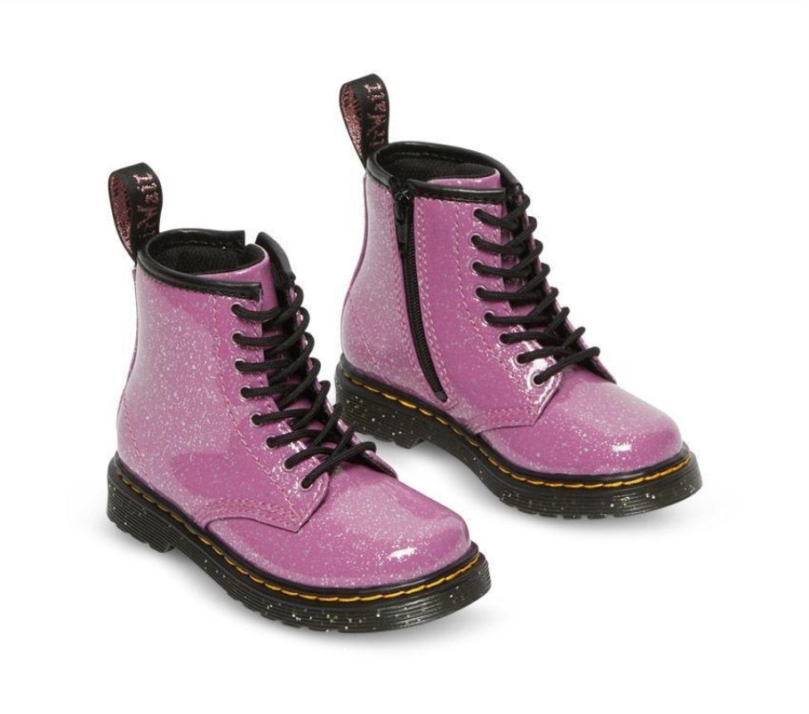 Dr.martens Portugal Toddler 1460 Glitter Rosa Escuro Outlet Preto